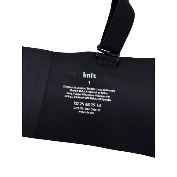 Knix Revolution V Neck Bra Black Womens Size 1 - Picture 3 of 5